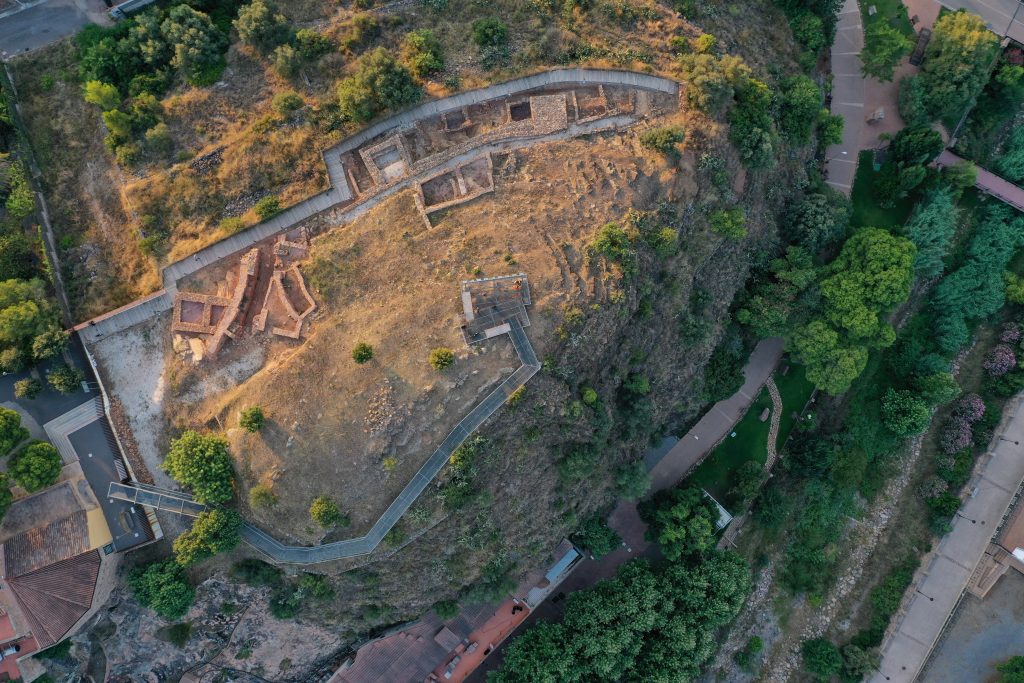 Vista aérea yacimiento arqueológico